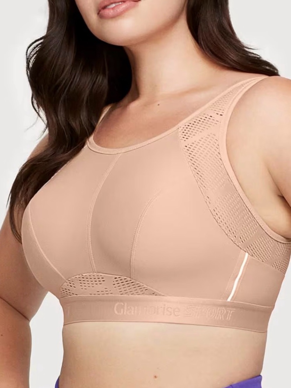 Glamorise Sport Seamless Nude High-Support Wireless Sports Bra